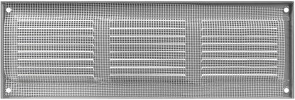 Repa Market 12x4 Inch Air Vent Cover/Gray Galvanized Steel Louvered Grill Cover with Mesh Screen/Wall or Ceiling Vent/Durable Flush Mount HVAC Register for Indoor and Outdoor Ventilation