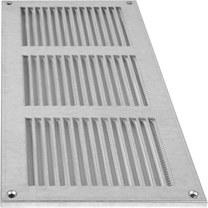 Repa Market 12x6 Inch Air Vent Cover/Galvanized Steel Louvered Grill Cover with Mesh Screen/Wall or Ceiling Vent/Durable Flush Mount HVAC Register for Indoor and Outdoor Ventilation