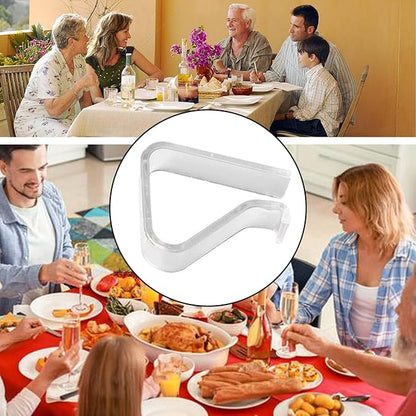 48 Pieces Transparent Clear Tablecloth Clips, Plastic Table Cloth Clips，Windproof Table Cover Holder Clamps，Table Cloth Holder for Christmas Home Wedding Party Indoor Outdoor Camping Picnic (Small)