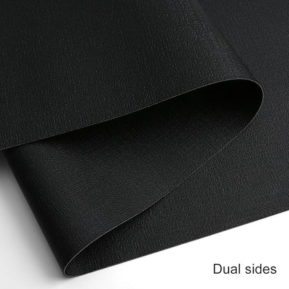 Table Runners 94 Inches Long, Dual-Sided Faux Leather Farmhouse Table Runner Waterproof Heatproof Non-Slip for Living Room Party Home Decor Holiday Decorations(Black, 15 x94 Inch)