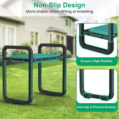TomCare Garden Kneeler and Seat, 11.14" Kneeling Pad Sturdy Garden Bench | - Image 4