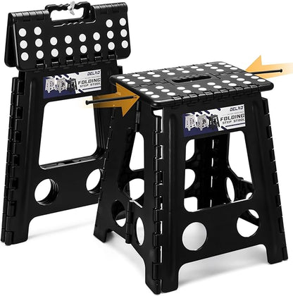 Delxo 16 Inch Folding Step Stool, Foldable Step Stool by Delxo