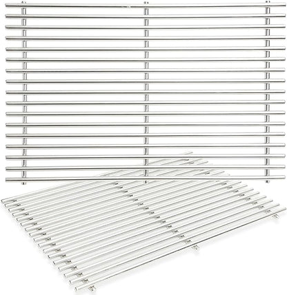 J&HYBBQ 18.75" Stainless Steel Grill Grates Replacement for Weber Genesis 300 Series Grills (2007-2016) - Heavy-Duty, Non-Stick, Easy to Clean Cooking Grates