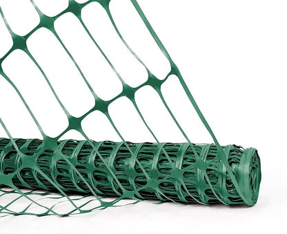 Fencer Wire 4 ft. Safety Fence, 100 ft. Green Plastic Fencing Roll for Construction, Pet and Event Fencing, 4 cm x 10 cm Mesh