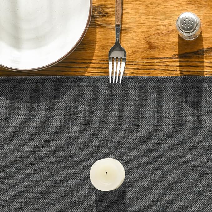 Artoid Mode Grey Table Runner, Seasonal Washable Kitchen Dining Table Decoration for Home Party Decor 13x60 Inch