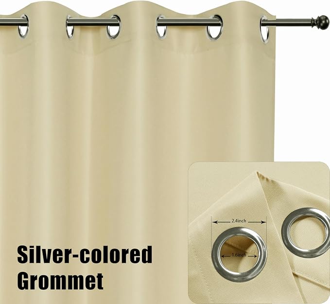 BONZER Outdoor Curtains for Patio Waterproof Thick | Privacy Grommet Light - Image 3