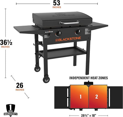 Blackstone 2450AZ 28" Omnivore Griddle Bundle with Soft Cover and Two Spatulas