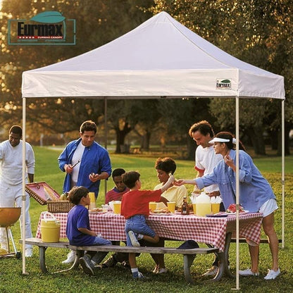 Eurmax USA Pop Up Canopy Replacement Canopy Tent Top Cover, Instant Canopy Top Cover ONLY,Bonus 4PC Pack Weight Bag (8x12, Purple)