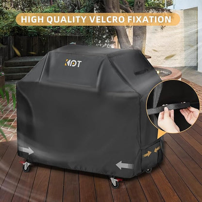 KPT 52 Inch Grill Cover for Outdoor Grill - Heavy Duty Waterproof 420D BBQ Cover with Hook, Air Vent, Buckle - Gas Grill Cover, UV & Fade Resistant, BBQ Grill Cover for Weber, Nexgrill, Char Broil