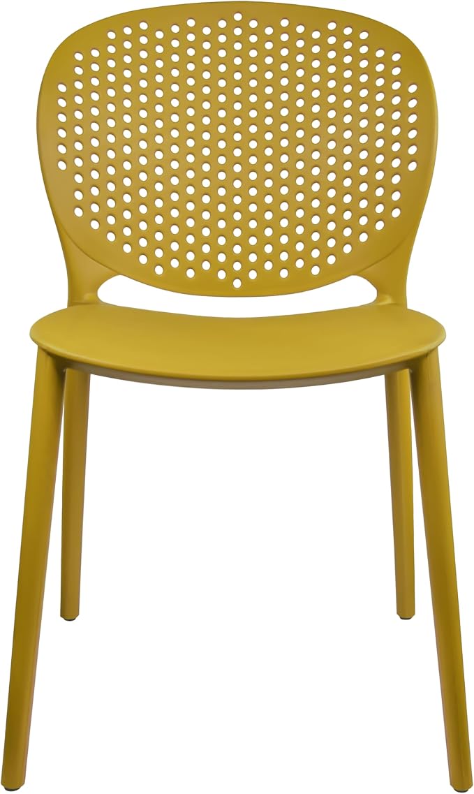 2xhome Set of 4 Patio Dining Chairs | Modern Stackable Outdoor Pool Side Chair - Image 6