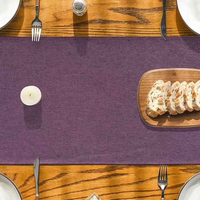 Artoid Mode Purple Table Runner, Seasonal Summer Washable Kitchen Dining Table Decoration for Home Party Decor 13x60 Inch