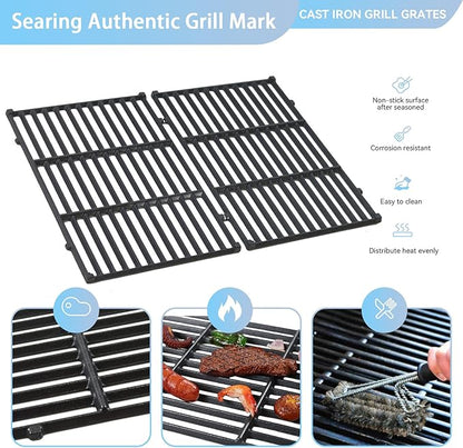 17.5 Inch 7638 Cooking Grates for Weber Spirit & Spirit II 300 Spirit E/S 310 E/S 320 E/S 330 SP-320, Spirit 700 Genesis 1000-3500 Genesis Gold Silver Platinum B/C Gas Grill 7639 Replacement Parts