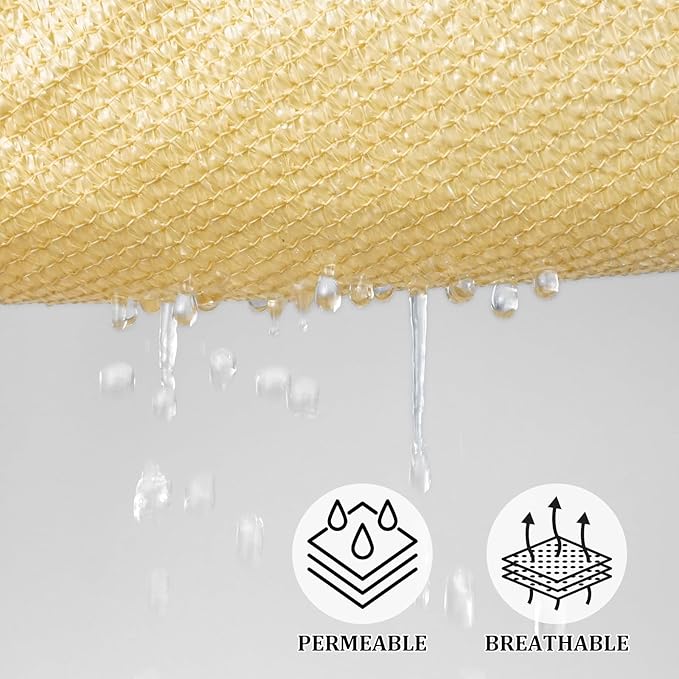 Shade&Beyond Custom Sun Shade Sail 6'x6'x6' Triangle Sun Sail Shades Patio UV - Image 3