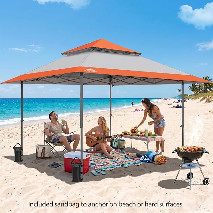 EAGLE PEAK 13x13 Pop Up Canopy Tent, Auto Extended Eaves, Heavy Duty Outdoor - Image 8