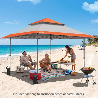 EAGLE PEAK 13x13 Pop Up Canopy Tent, Auto Extended Eaves, Heavy Duty Outdoor - Image 8
