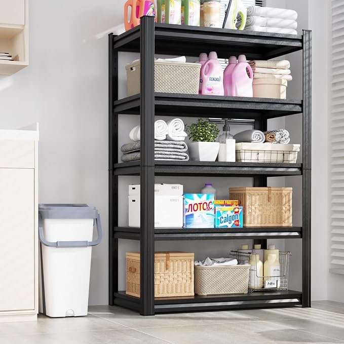 4-pack Storage Shelves, Adjustable Shelving Unit, 5T Metal Garage Shelving - Image 7