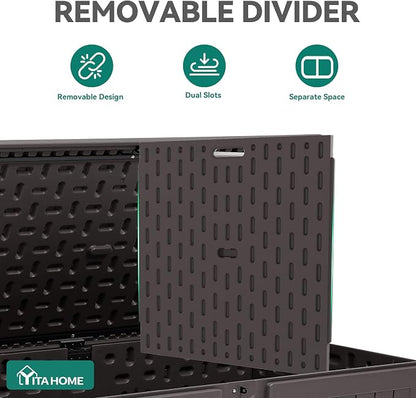 YITAHOME 220 Gallon Double-Wall Deck Box - Image 2