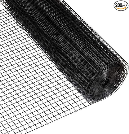 Fencer Wire 16 Gauge Black Vinyl Coated Welded Wire Mesh Size 1 inch by 1 inch (d. 4ft. x 50ft.)