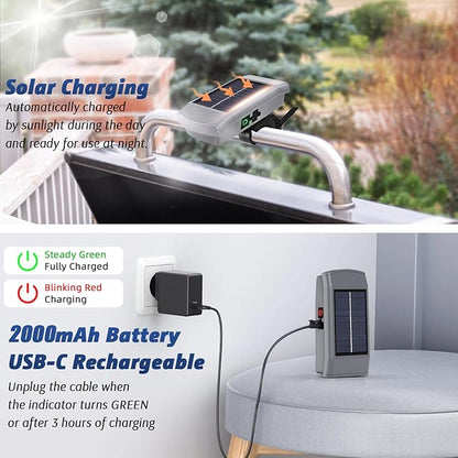Solar Charging Barbecue Grill Light for Outdoor Grill, Automatic On/Off BBQ Light for Blackstone Griddle Accessories, Grill Accessories for Blackstone Grill, Perfect BBQ Gift for Men Women Him Her