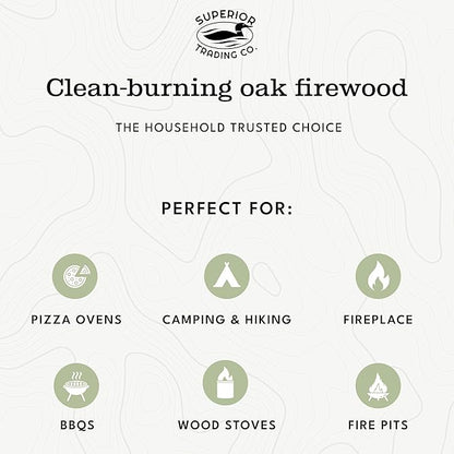 Superior Trading Natural Oak Mini Fire Stick w/Fire Starter Pods, Fireplaces, Wood Stove, Pizza Oven, Campfire, Fire Starter Kit, USDA Certified Kiln, USA Made, 30 Lbs