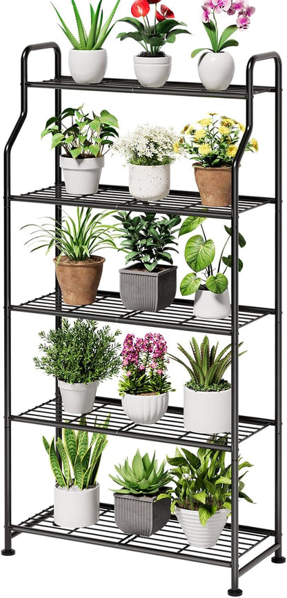 Kitsure 5-Tier Plant Stand Indoor & Outdoor, or Garden, Plant Shelves by Kitsure