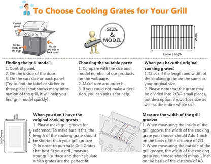 Grill Grates 18 Inch for Charbroil Performance 463625219 463625217 463673519, Grill Grates Replacement for Char-Broil 463673017 463673517, Replacement Parts for G470-0003-W1 G470-0002-W1, 2 Packs