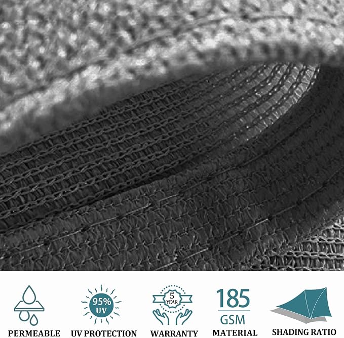 Shade&Beyond 20'x30' Sun Shade Sail Canopy Rectangle, UV Block Breathable - Image 3