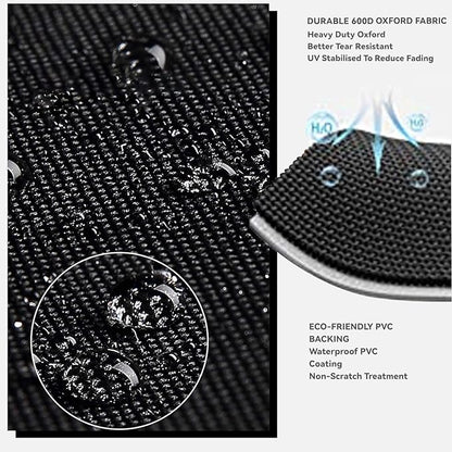 Outdoor Pizza Oven Table Cover for Nuuk Three-Shelf Heavy Duty Rolling Outdoor Pizza Oven Table and ooni Pizza Oven Stand Modular Table,600D Heavy Duty Waterproof Cover,Black