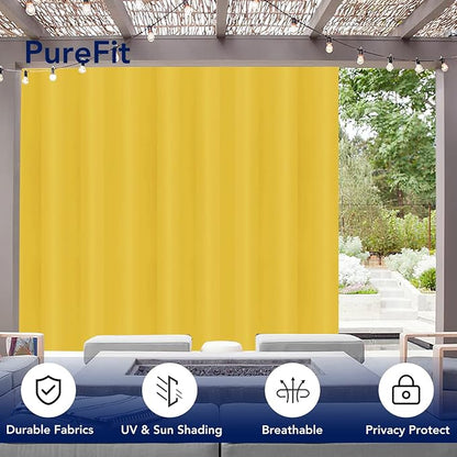 PureFit Outdoor Curtains for Patio Waterproof Weatherproof Outside Curtains | - Image 3