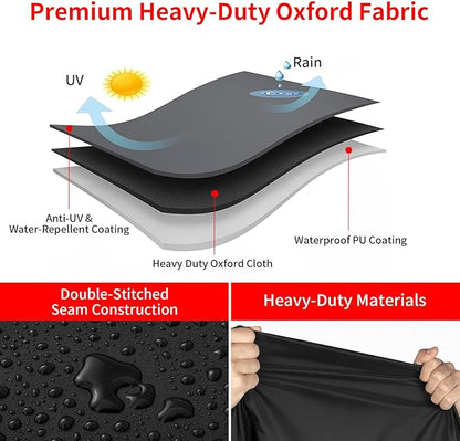 Grill Cover for Outdoor Grill, 58 Inch Heavy Duty 600D Waterproof BBQ Gas Grill Covers for Outside, UV & Fade Resistant, All Weather Protection Compatible for Weber Charbroil Nexgrill Kenmore Grills