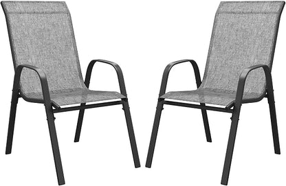 DIFY Patio Chairs Set of 2, Stackable Outdoor Dining Chairs Set by DIFY