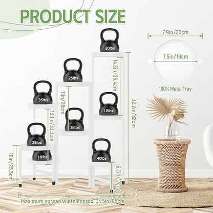 iDavosic.ly Plant Stand Indoor Outdoor, 8 Tier Metal Corner Shelf, Folding - Image 2