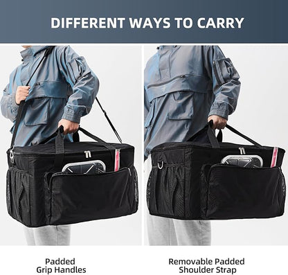 Carry Bag for Ninja Woodfire Outdoor Grill, Accessories for Ninja Wood Fire Smoker Grill OG700 Series, Padded Carrying Case with Muti-Pockets and Shoulder Straps, Water-Resistant (Bag Only)