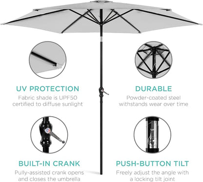Best Choice Products 10ft Outdoor Patio Umbrella, Outdoor Table Umbrella - Image 5