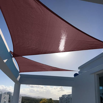 SUNNY GUARD 13' x 13' x 13' Triangle Shade Sail 95% UV Block Outdoor Canopy | by SUNNYGUARD