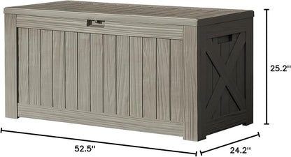Devoko 120 Gallon Deck Box Resin Outdoor Storage Box Waterproof | Large Outdoor - Image 10