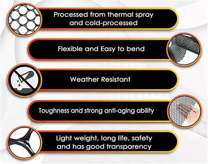Plastic Wire Mesh Fence, Black Safety Fence Balcony Protection Net 39.3 Inch X 32.8FT Poultry Fence Roll for Garden Chicken Rabbit Construction Barrier(Size:1x20M - Mesh 1.2cm)