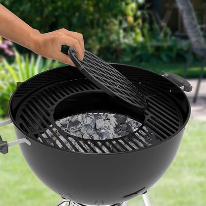 onlyfire Cast Iron Grill Grate Replacement Gourmet BBQ System for Weber 22inch Kettle Charcoal Grills
