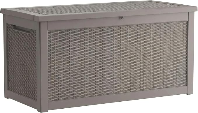 325 Gallon Outdoor Storage Box Resin Deck Box All Weather Waterproof Large by Decksplore%E2%80%94BuiltforOutdoor