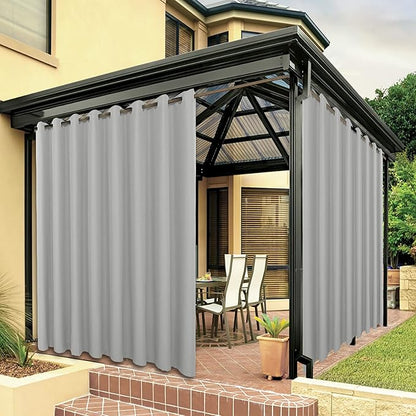 BONZER Outdoor Curtains for Patio Waterproof Thick Privacy | Extra Wide Grommet by Bonzer