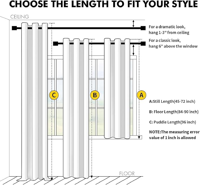 MIULEE Cream 100% Blackout Short Curtains - Image 8