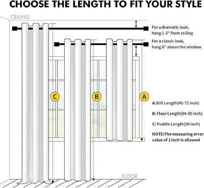 MIULEE Beige White 100% Blackout Curtains - Image 8
