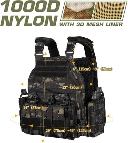 YAKEDA Quick Release Tactical Outdoor Vest for Adult