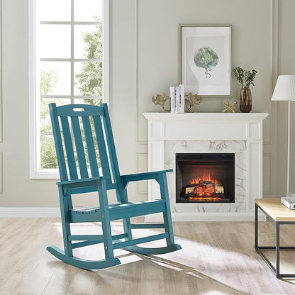 Oversized Outdoor Rocking Chair, HDPE Porch Rocker | High Back Rocking Chairs - Image 7