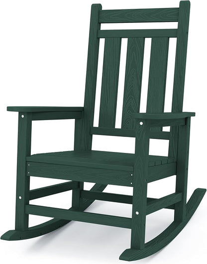 Oversized Outdoor Rocking Chair, HDPE Patio Rockers by KINGYES