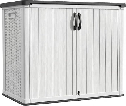 Patiowell 26 Cu.ft Plastic Outdoor Storage Cabinet, Lockable Waterproof by Patiowell
