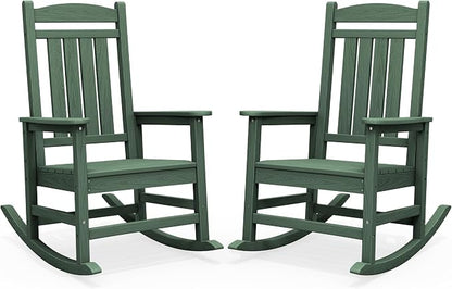 SERWALL Outdoor Rocking Chair Set of 2, Patio Rocking Chair, Porch Rocker by SERWALL