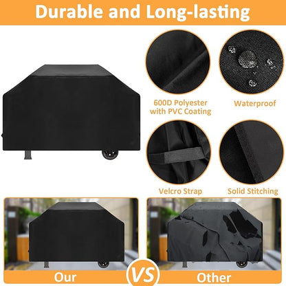 Grill Cover for Charbroil 3-4 Burner Performance Gas Grills, Waterproof Full-Length Cover for Charbroil Performance Grill Cover, 62 Inch BBQ Outdoor Cover for 3-4 Burner Gas Grills