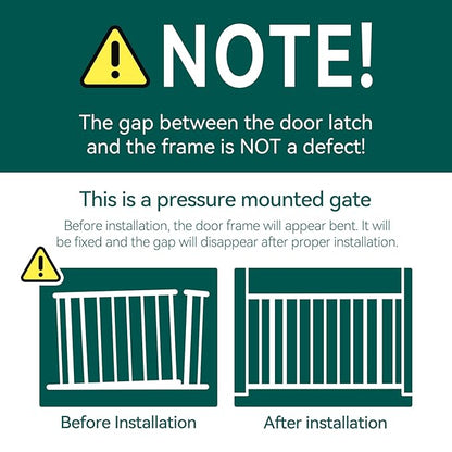 Babelio Baby Gate, 29-48 Inch Auto Close Pet Gate PressGuard P7, Easy Install Pressure-Mounted Safety Gate, Extra Wide Pet Gate for Stairs and Doorways, 2 Pack White
