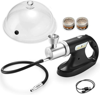 Mitbak Cocktail Smoker Kit With Dome Lid, Woodchips, and Portable Smoking Gun - Indoor-Outdoor Smoke Infuser for Whiskey and Bourbon - Excellent Gift for Men
